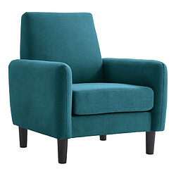 But Fauteuil fixe L.76 cm HOLL tissu bleu canard