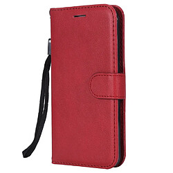 Etui en PU rouge pour votre Apple iPhone SE/5s/5