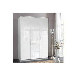 Acheter Inside 75 Armoire COOPER 3 portes 3 tiroirs largeur 135 laqué blanc