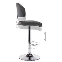 Avis vidaXL Tabouret de bar Gris Similicuir