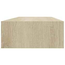 Acheter vidaXL Étagère à tiroir murale chêne 60x23,5x10 cm MDF