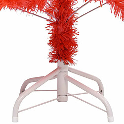 Avis vidaXL Sapin de Noël artificiel avec support rouge 210 cm PVC