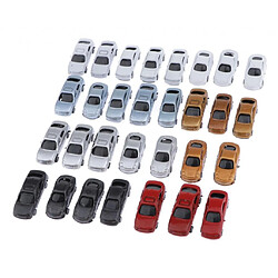 60pcs HO Échelle 1: 100 Modèle de Voiture Peinte Bâtiment Train Mise en Page Échelle Parking Paysage pas cher