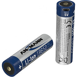 1 Ansmann Li-Ion 18650 2600mAh 3,6V Micro-USB prise 1307-0002