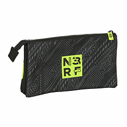 Trousse Fourre-Tout Triple Nerf Get ready Noir 22 x 12 x 3 cm 