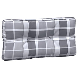 Acheter vidaXL Coussins de palette 5 pcs motif à carreaux gris tissu