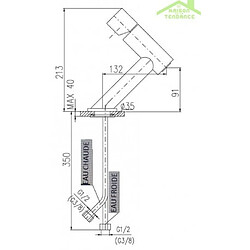 Rav Mitigeur lavabo design SEINA avec siphon en chrome