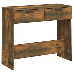 vidaXL Table console Chêne fumé 90x36x75 cm Bois d'ingénierie