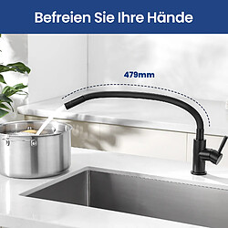 Avis Cecipa MAX Robinet Cuisine Flexible Robinet avec 2 Types de Jets, Mitigeur Cuisine Rabattable, Flexible Mitigeur Evier avec Eau Chaude et Froide (Noir)