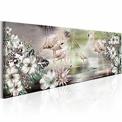 Paris Prix Tableau Imprimé Flamingoes & Flowers 40 x 120 cm 