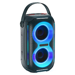 Yonis Enceinte Bluetooth Portable Waterproof 10W Enceinte Bluetooth Étanche Lumière RGB Portable 10W Puissance Sonore 5h Autonomie Bleu YONIS