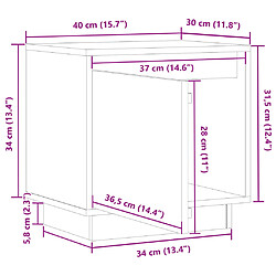 vidaXL Table de chevet 40x30x40 cm Bois de pin solide pas cher