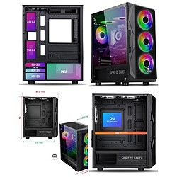 Avis BOITIER PC GAMER ROGUE 7 ARGB EDITION RGB avec 6 ventilateurs inclus SPIRIT OF GAMER TOUR D’ORDINATEUR GAMER