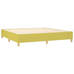 Avis vidaXL Sommier à lattes de lit avec matelas Vert 200x200 cm Tissu