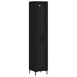 vidaXL Buffet haut Noir 34,5x34x180 cm Bois d'ingénierie