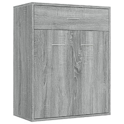 Maison Chic Buffet,Meuble de Rangement,commode pour salon,Cuisine Sonoma gris 60x30x75 cm Bois d'ingénierie -MN64577