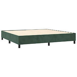 Acheter vidaXL Sommier à lattes de lit matelas et LED Vert foncé 200x200 cm