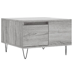 vidaXL Table basse sonoma gris 55x55x36,5 cm bois d'ingénierie