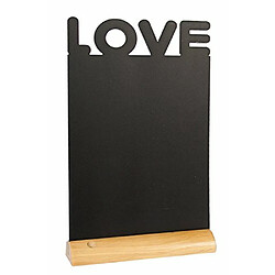 Securit Tableau noir de table avec inscription Love Noir/teck