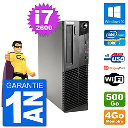 PC Lenovo M91p SFF Intel i7-2600 RAM 4Go Disque Dur 500Go Windows 10 Wifi - Occasion