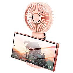 LinQ Mini Ventilateur Portable Réglable 90° Affichage LED Design Rond Rose Poudré