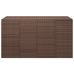 vidaXL Boîte à coussins de jardin Résine tressée 194x100x103 cm Marron