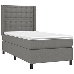 Acheter Sommier à lattes et matelas LED,Cadre à lattes de lit pour Adulte Gris foncé 80x200cm Tissu -MN47042