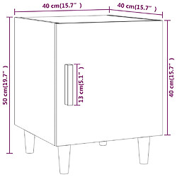 vidaXL Tables de chevet 2 pcs Sonoma gris Bois d'ingénierie pas cher