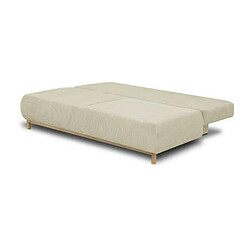 Acheter Banquette convertible 3 places MIKA - Velours côtelé Beige - Coffre de rangement - L 192 x H 84 x P 93 cm