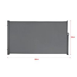 Avis Store pour Balcon Mulhacén Latéral Acier Polyester 180 x 300 cm Gris Ardoise [pro.tec]