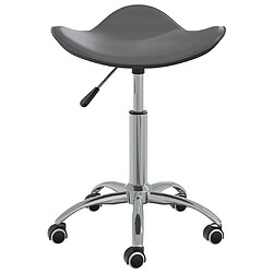 vidaXL Chaise de bureau Gris Similicuir