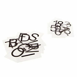 Lot de 100 Lettres pour Boîte Lumineuse 6cm Noir