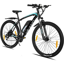 Hiland 26/27.5/29 Inch E-Bike Vélo de montagne électrique 250 W Motor Mountain Bike pour hommes et femmes Fourche à suspension Shimano 21 Speed Disc Brake avec 36 V 10.4 Ah Lithium Battery