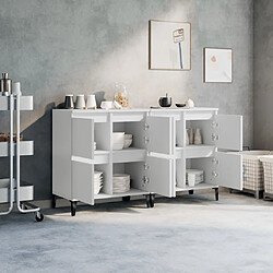 Avis Maison Chic Ensemble de 2 Buffets,commode,console pour rangement blanc 60x35x70 cm bois d'ingénierie -MN15256