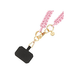 Fairplay Bijou téléphone portable, Chaine grosse maille 120cm VITTORA (Rose)