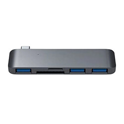 Satechi Hub Type-C 3-en-1 USB 3.0 avec Lecteurs de Cartes SD et Micro SD Gris anthracite