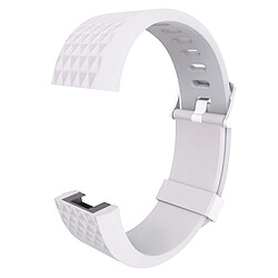 Acheter Wewoo Bracelet blanc pour Fitbit Charger 2 Montre Diamond Texture TPU Bracelet, Longueur totale: 23cm