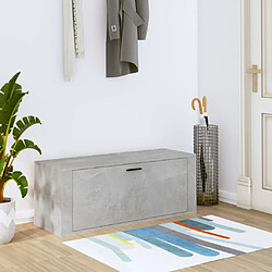 vidaXL Armoire à chaussures murale Gris béton 100x35x38 cm 