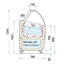 Vitrine à Crème Glacée - 395 Litres - Combisteel pas cher