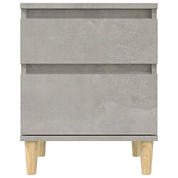 Maison Chic Table de chevet,Table de nuit,Table d'appoint pour salon Gris béton 40x35x50 cm -MN65204 pas cher