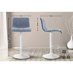 Non Tabouret de bar Hoover tissu W 