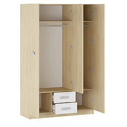 Pegane Armoire, placard garde-robe 2 portes coloris puccini, andersen - Longueur 60 x Profondeur 37,80 x Hauteur 208 cm