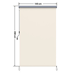 SONGMICS 1,4 x 2,5 m (H x L) Store Vertical pour Balcon Terrasse avec Coffre Gris Inérieur ou Extérieur Paravent Pare-Soleil Brise-Vue Imperméable Toile en Beige GSA145BE