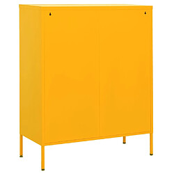 Avis vidaXL Armoire de rangement Jaune moutarde 80x35x101,5 cm Acier