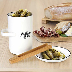 Cook Concept Pot à cornichon avec soucoupe et pince.