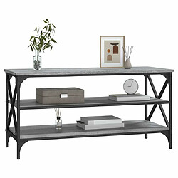 Acheter Maison Chic Meuble TV scandinave gris - Banc TV pour salon Sonoma 100x40x50 cm Bois d'ingénierie -MN79061