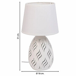 Avis Lampe de bureau Alexandra House Living Blanc Métal Tissu 220-240 V 18 x 31 x 18 cm