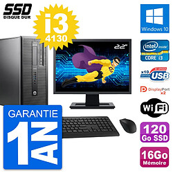 PC Tour HP ProDesk 600 G1 Ecran 22" i3-4130 RAM 16Go SSD 120Go Windows 10 Wifi - Occasion