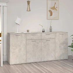 Maison Chic Buffet,Meuble de Rangement,commode pour salon,Cuisine Gris béton 160x36x75 cm Aggloméré -MN86649