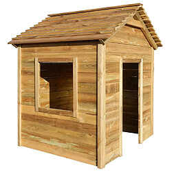 vidaXL Maisonnette d'extérieur 120x120x146 cm Bois de pin